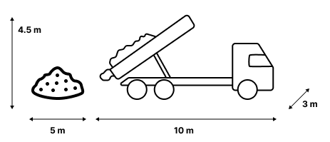 Illustration på lastbil med jord